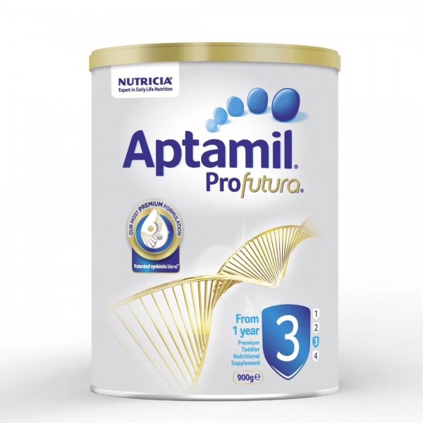 新版澳洲爱他美白金版Aptamil婴幼儿配方奶粉 3段 （1-3岁）900g/罐