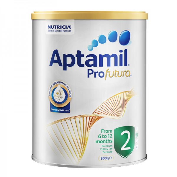 【跨境商品】澳洲Aptamil爱他美白金版婴儿奶粉 2段 900克/罐 2罐装