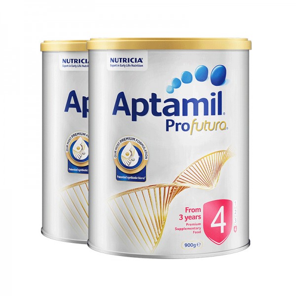 【跨境商品】澳洲Aptamil爱他美白金版婴儿奶粉 4段 900克/罐 2罐装