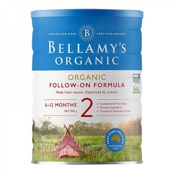 【跨境商品】BELLAMY'S 贝拉米 有机奶粉 2段（6-12个月） 900克/罐【2罐装】