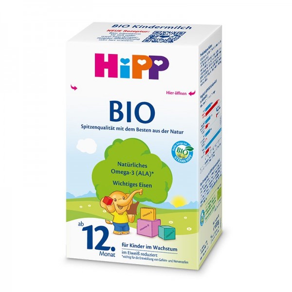 【跨境商品】德国HiPP喜宝奶粉有机12+段600g *2