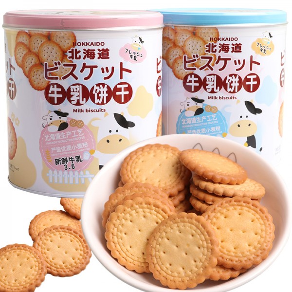 可拉奥北海道牛乳饼干300g/罐