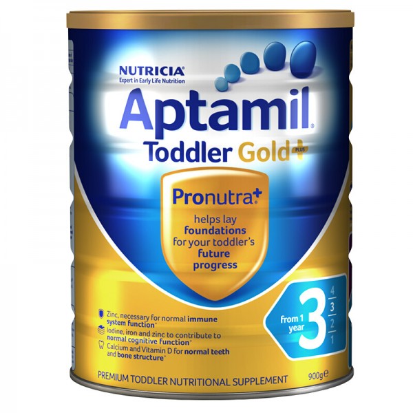 【跨境商品】澳洲Aptamil爱他美金装加强婴儿奶粉3段 900g/罐*2