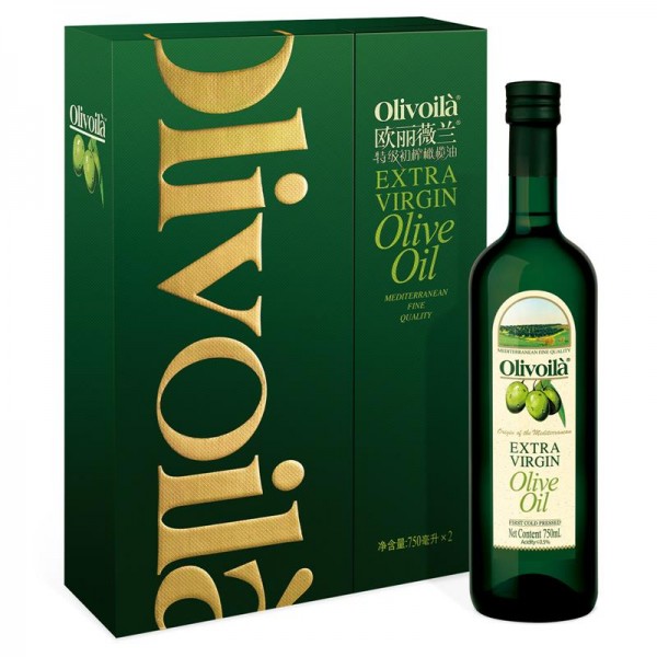 欧丽薇兰特级初榨橄榄油750ml*2瓶/盒（精装款）