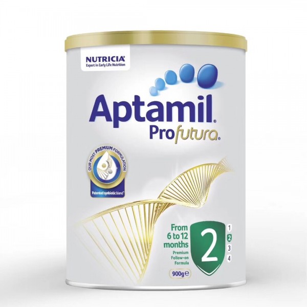 新版澳洲爱他美白金版Aptamil婴幼儿配方奶粉2段 （6-12个月）900g/罐