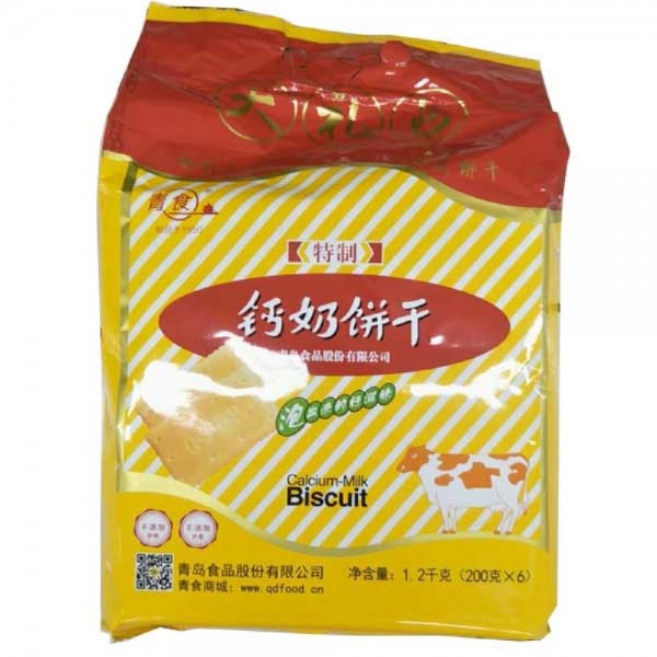 青食钙奶饼干六联包200克*6/包