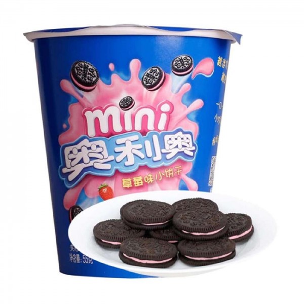奥利奥mini草莓味小饼干55g/杯