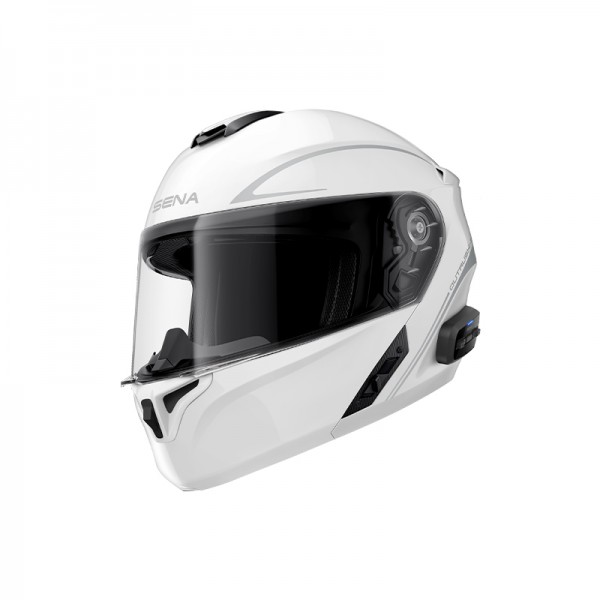 SENA摩托车内置蓝牙系统OUTRUSH R揭面盔白色M码 210621SE885465011293