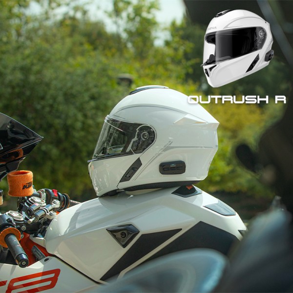 SENA摩托车内置蓝牙系统OUTRUSH R揭面盔黑色XL码 210621SE885465011279