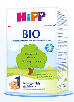【跨境商品】德国HiPP喜宝奶粉有机1段600g*2