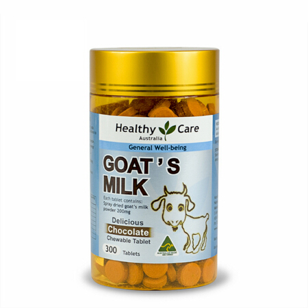 【跨境商品】澳洲Healthy Care羊奶片巧克力味300粒 / 瓶