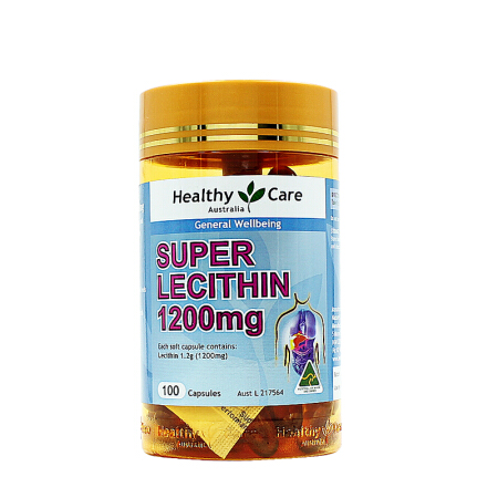 【跨境商品】澳洲Healthy Care大豆卵磷脂Lecithin100粒 / 瓶