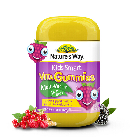 【跨境商品】澳洲 Nature’s Way佳思敏 复合维生素+蔬菜儿童软糖 60粒 / 瓶