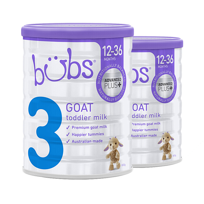 【跨境商品】澳洲bubs贝儿 婴幼儿配方羊奶粉 3段（12-36月）800g*2