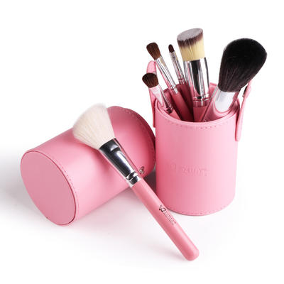 【跨境商品】EMILY圆筒装7支化妆刷套刷化妆用具彩妆美妆工具（粉色）