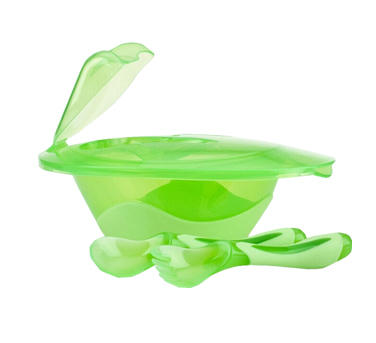 【跨境商品】美国NUBY努比 便携吸盘碗叉勺组合 6个月+ 颜色随机发2个 / 套