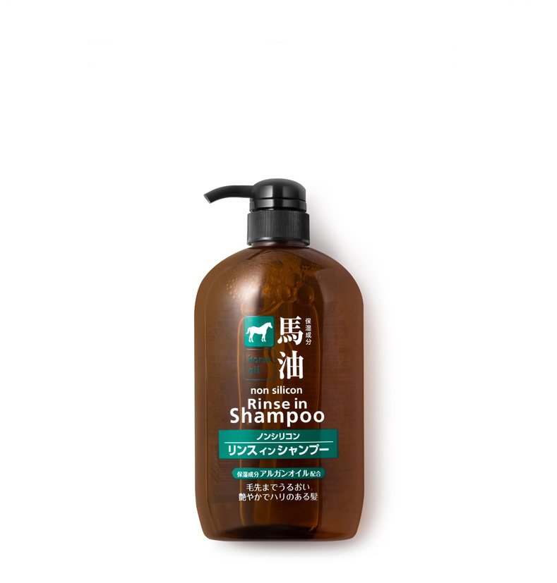 【跨境商品】日本熊野油脂马油洗发护发双效合一洗发水600ml*2瓶